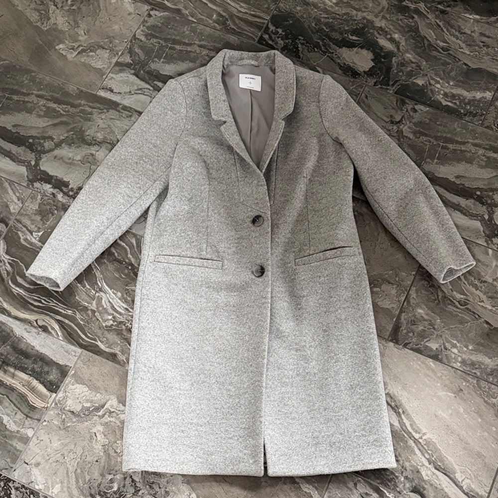 Old Navy Grey Overcoat